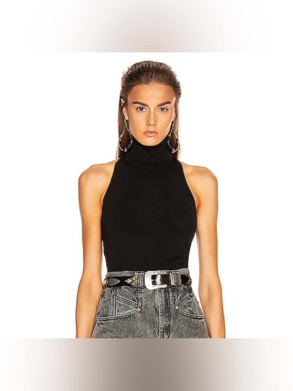 A.L.C. Paltrow Black Sleeveless Racerback Turtleneck - Picture 9 of 11